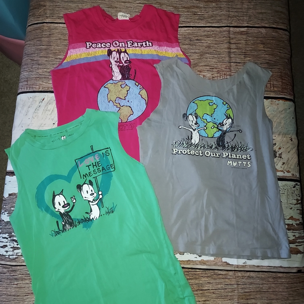 Women's Graphic Tank Tops - Pink, Green, Gray